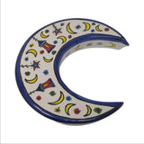 Ramadan Crescent ceramic dish with lid (Made in Palestine)