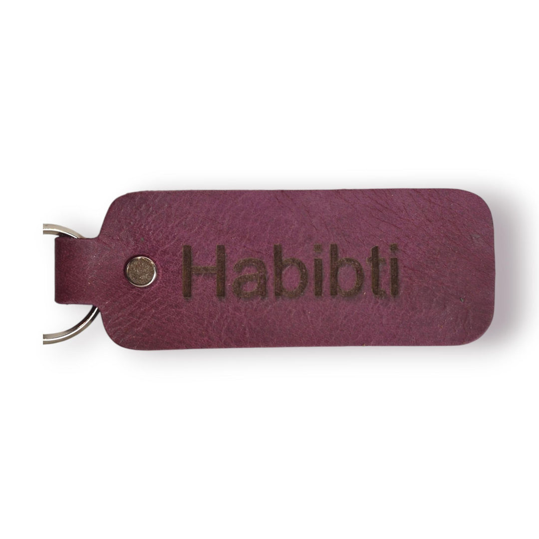 Habibti Leather Keychain
