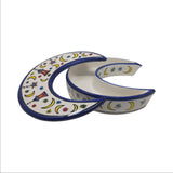 Ramadan Crescent ceramic dish with lid (Made in Palestine)