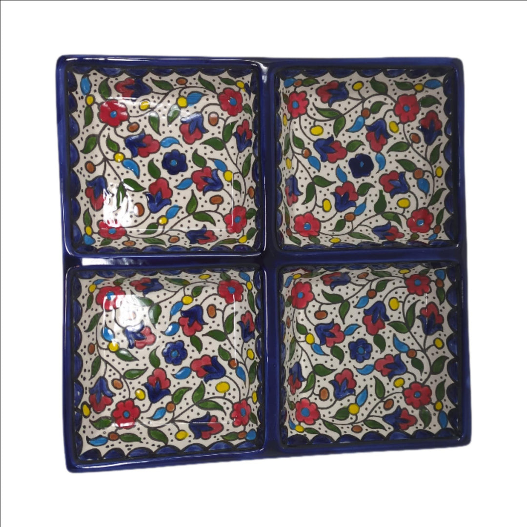 4 Section Square Serving Platter