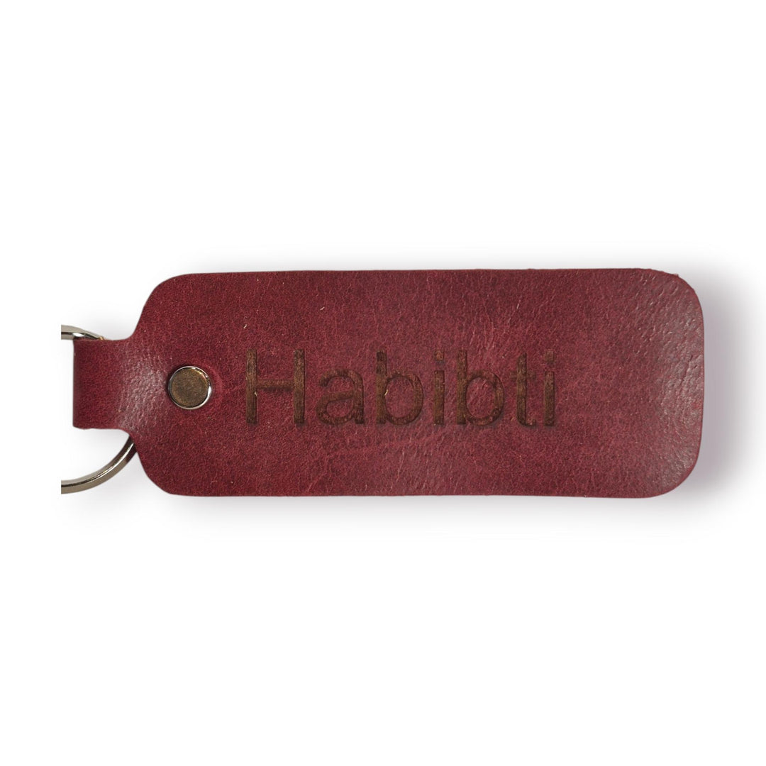 Habibti Leather Keychain