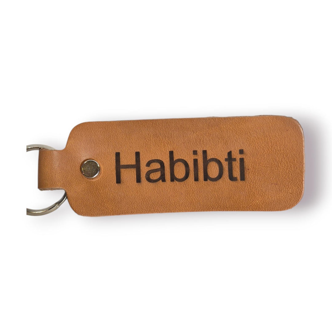 Habibti Leather Keychain