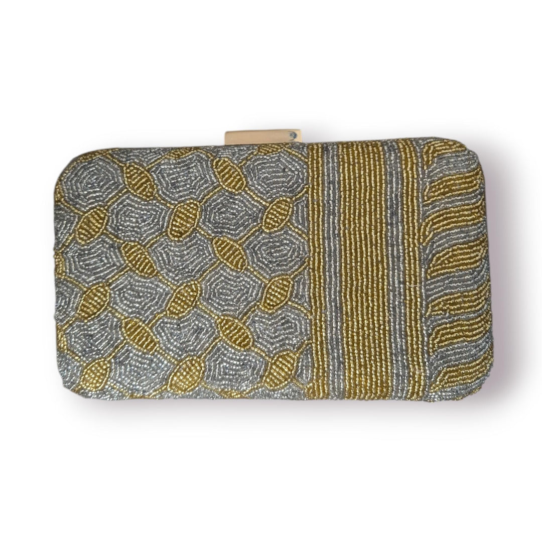 Keffiyeh Box Frame Clutch