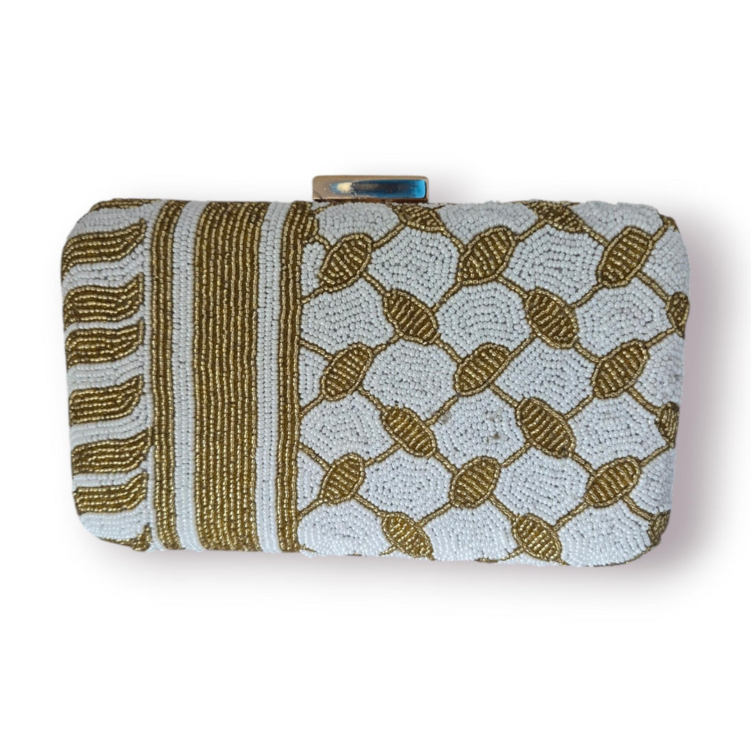 Keffiyeh Box Frame Clutch