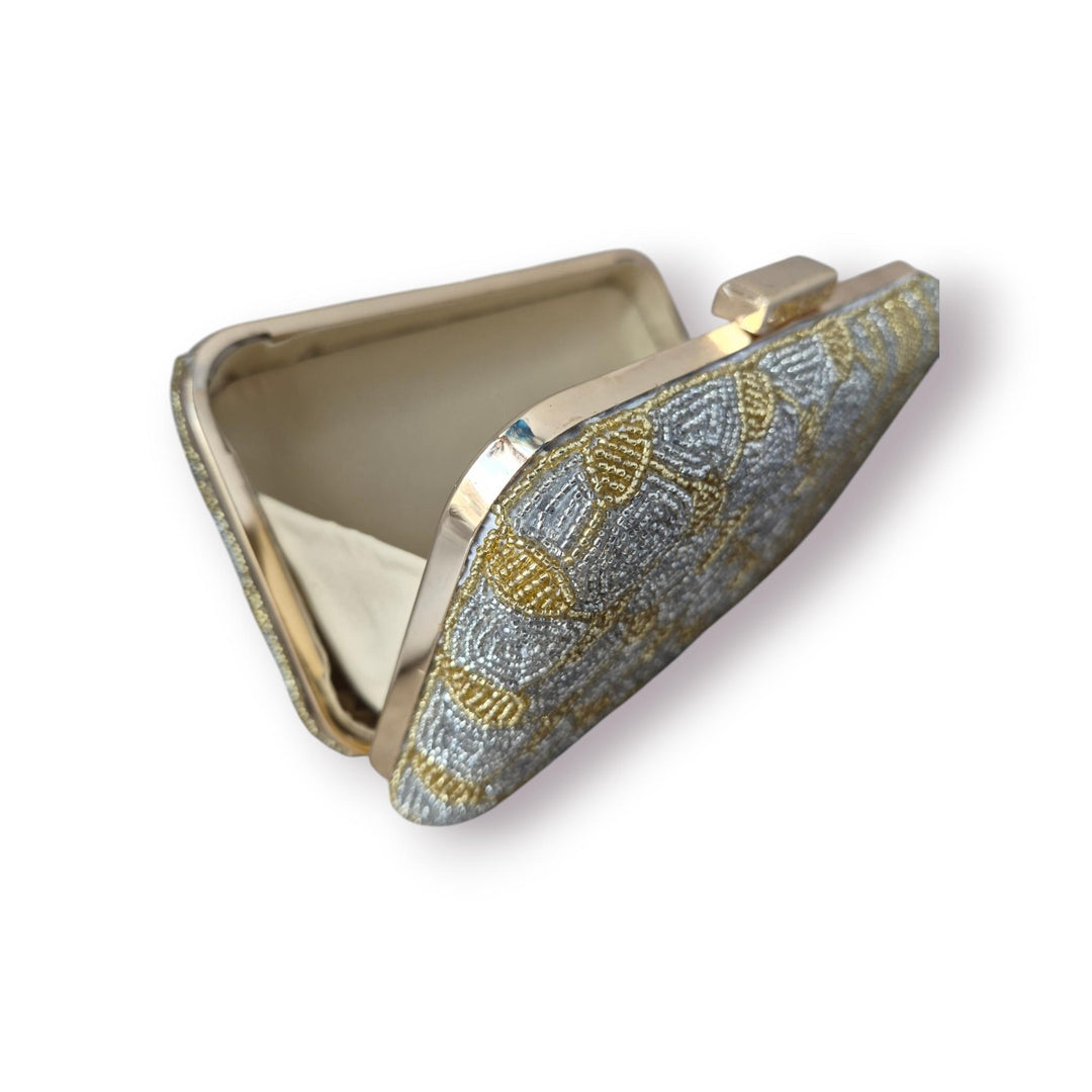 Keffiyeh Box Frame Clutch