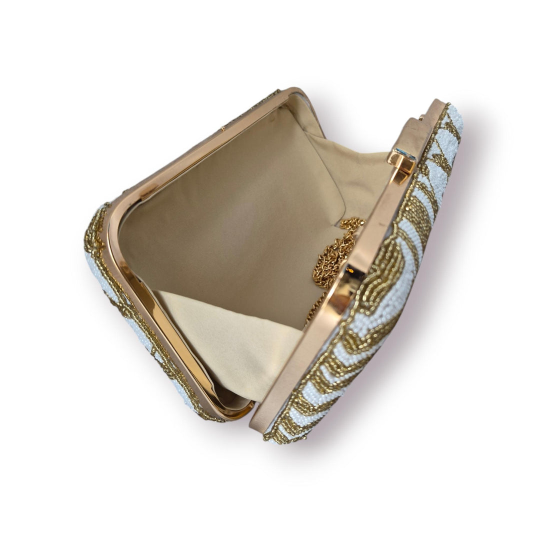 Keffiyeh Box Frame Clutch