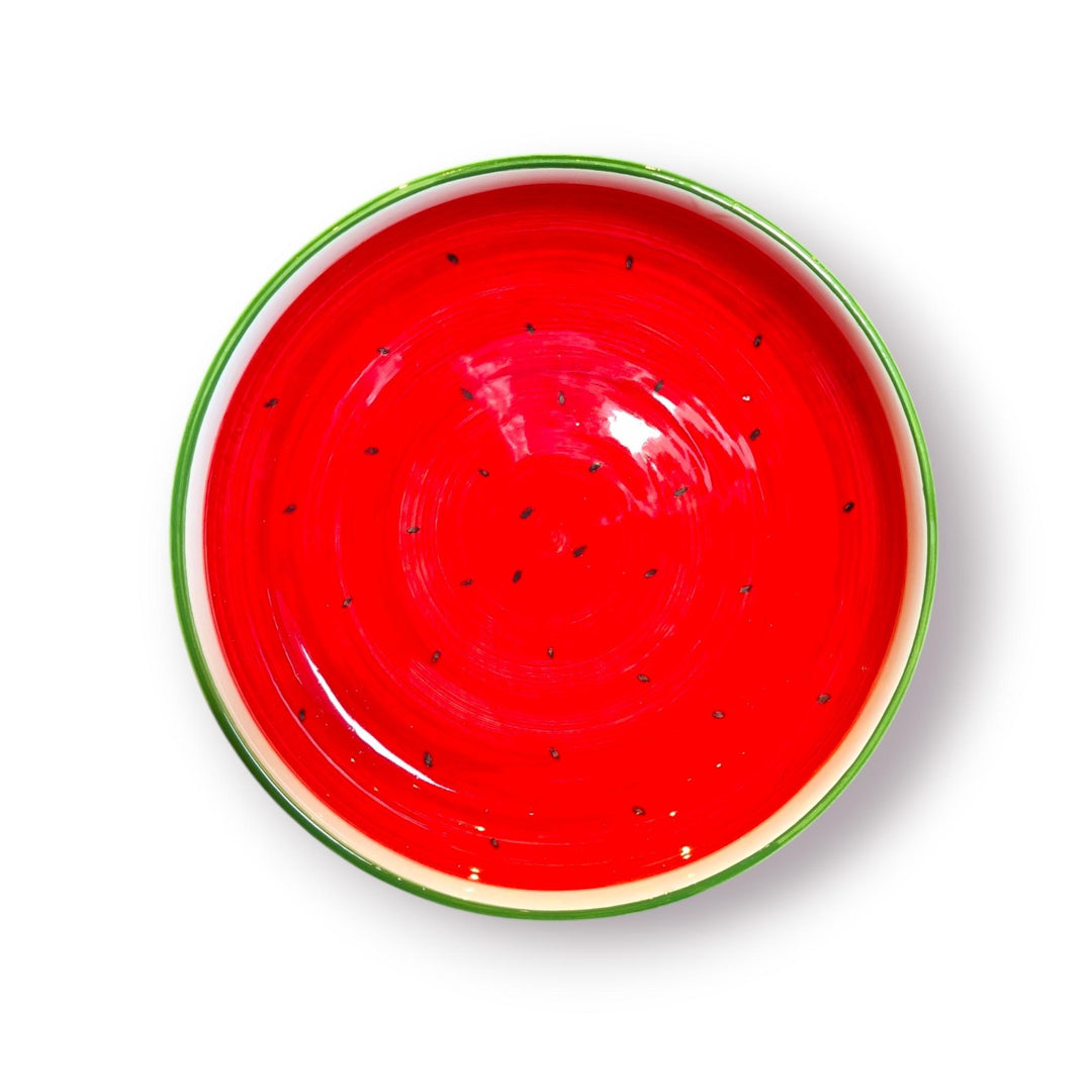NJubeil - 13.5in Large Round Serving Platter - Watermelon