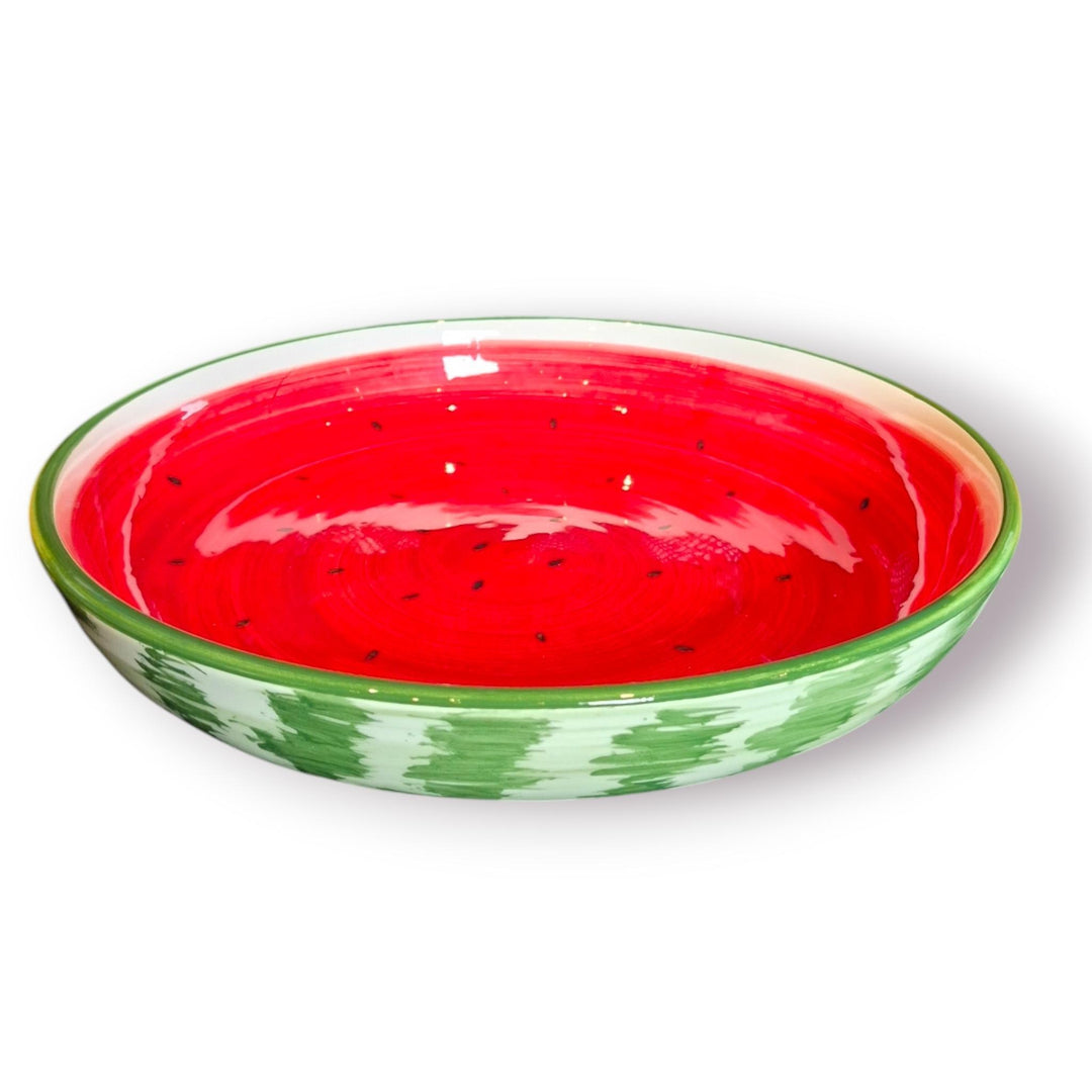 NJubeil - 13.5in Large Round Serving Platter - Watermelon
