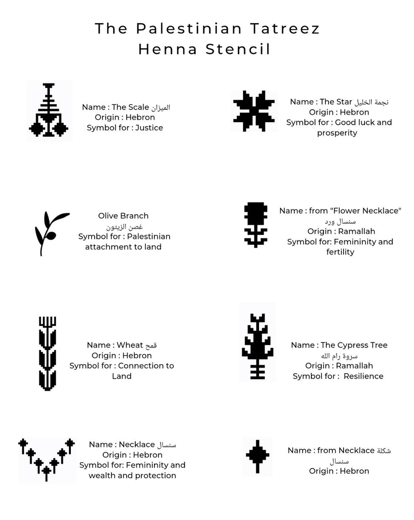 AZRA Palestinian Tatreez Stencil Sticker Pack