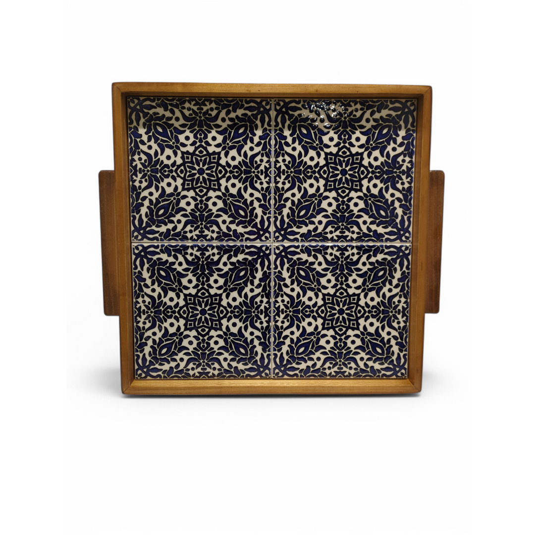Tiled Square Tray (4) Made in Palestine