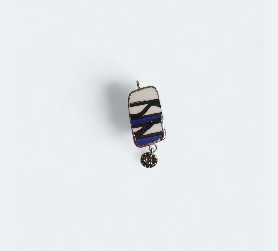 Hand-crafted Khalili Pottery Pendant with Coin