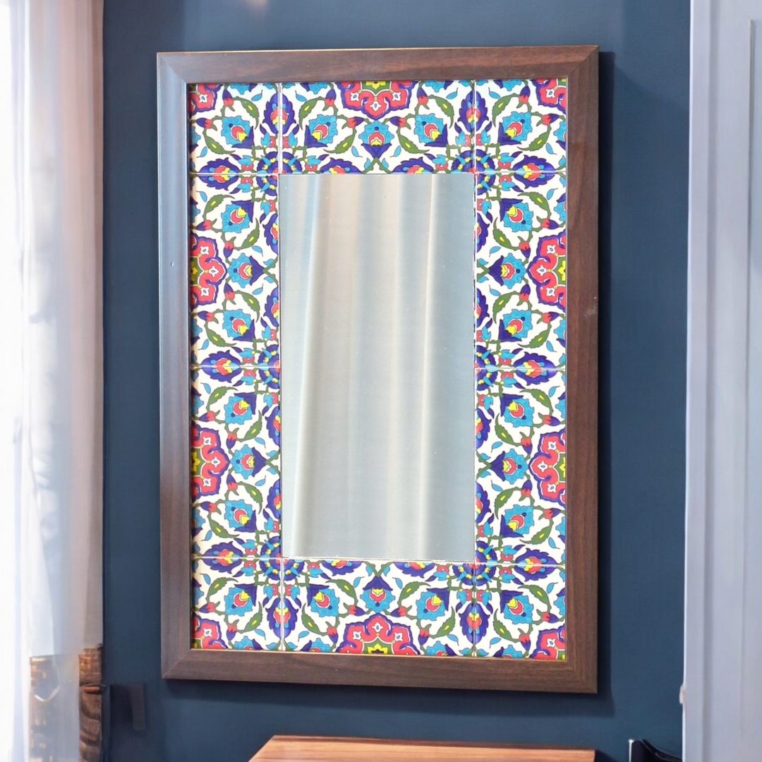 Large Khalili Tile Mirror (Made in Palestine)