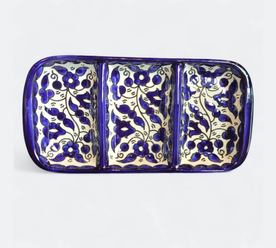 Tri-section serving dish (made in Palestine)