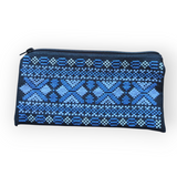 Black Tatreez Pouch with zipper
