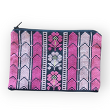 Black Tatreez Pouch with zipper