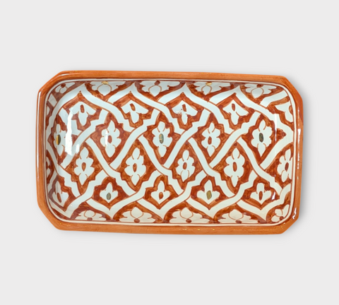 Moroccan Ceramic Serving Tray - Terracotta