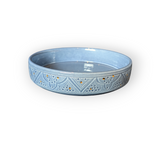 Moroccan Shallow Serving Bowls with Gold Accents