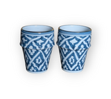 Moroccan Ceramic Coffee Cups: Set of 2