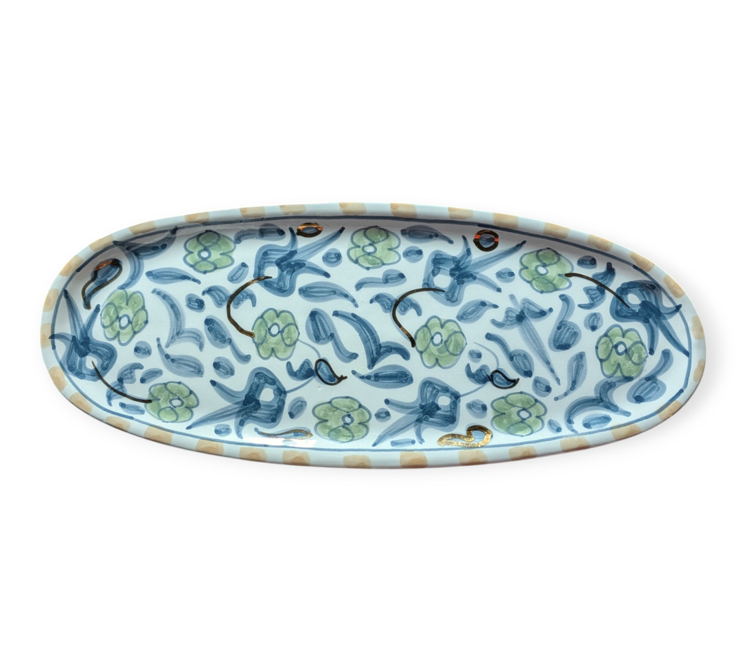 Moroccan Oval Floral Serving Platter