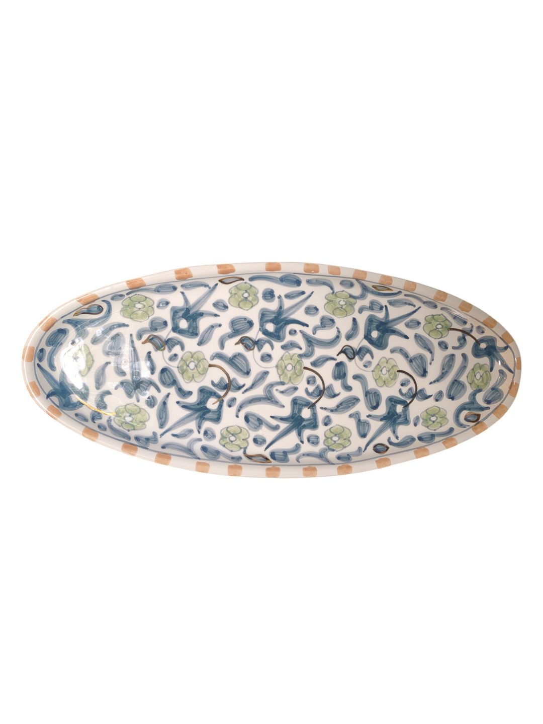 Moroccan Oval Floral Serving Platter