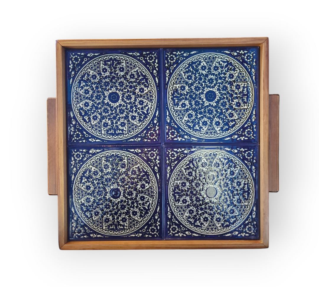 Tiled Square Tray (4) Made in Palestine