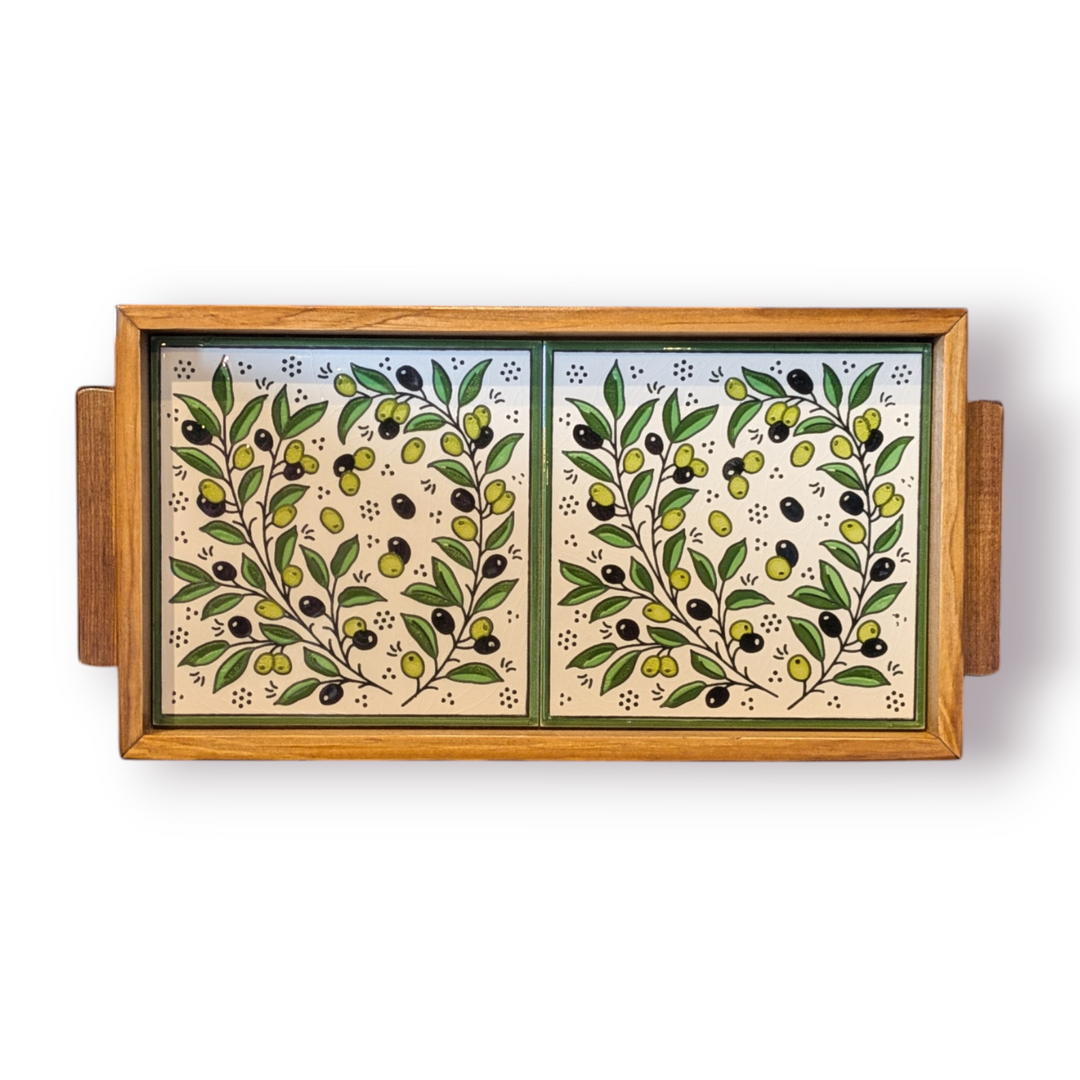 Tiled Tray (2 Tiles) - Made in Palestine