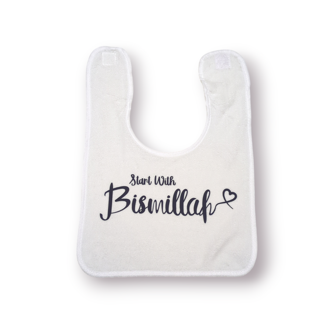 Start with Bismillah Baby Bib
