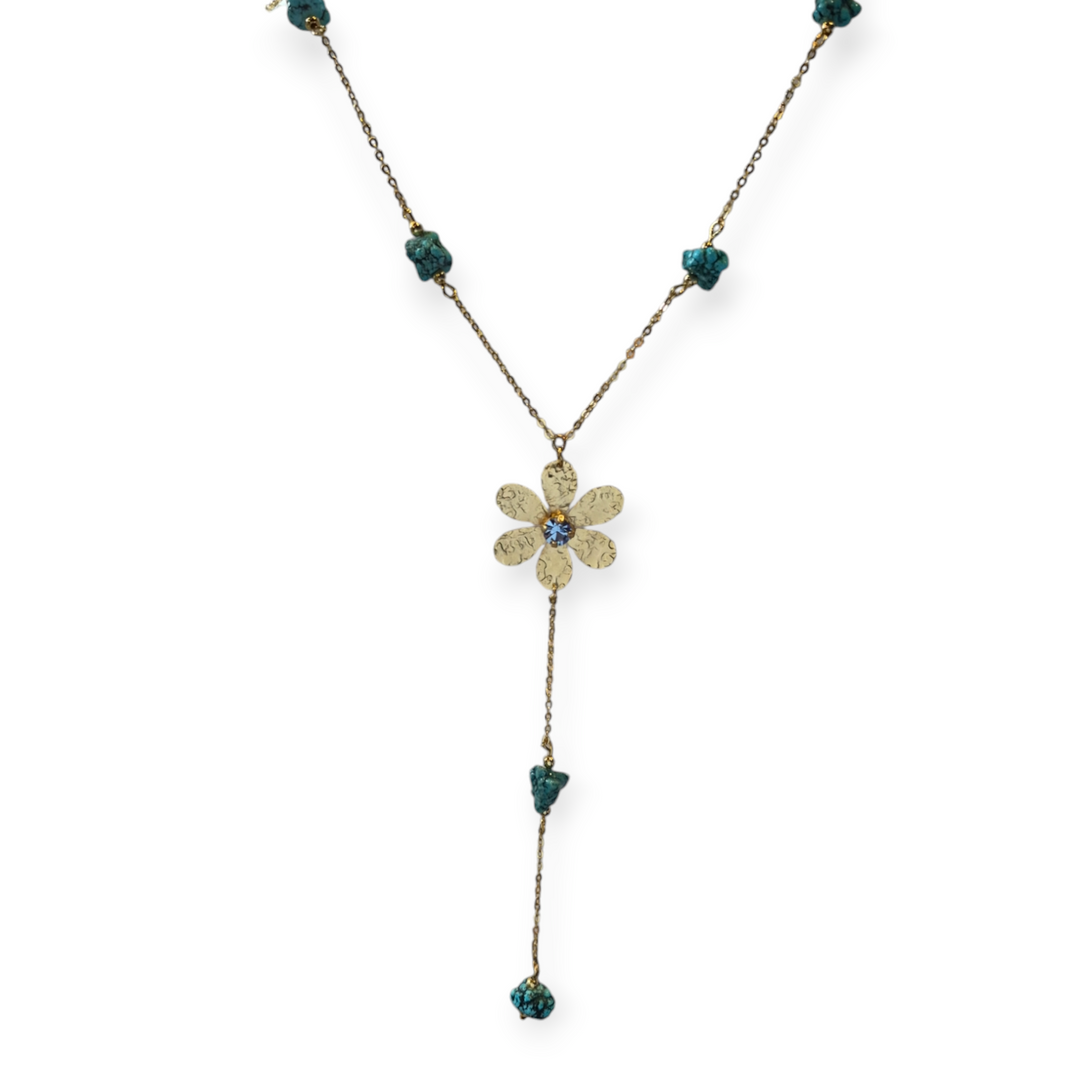 Turquoise flower necklace