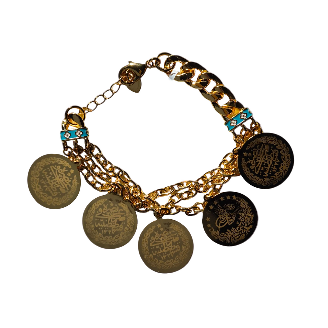 Double Chain Lira Bracelet (Rainbow Jewelers)