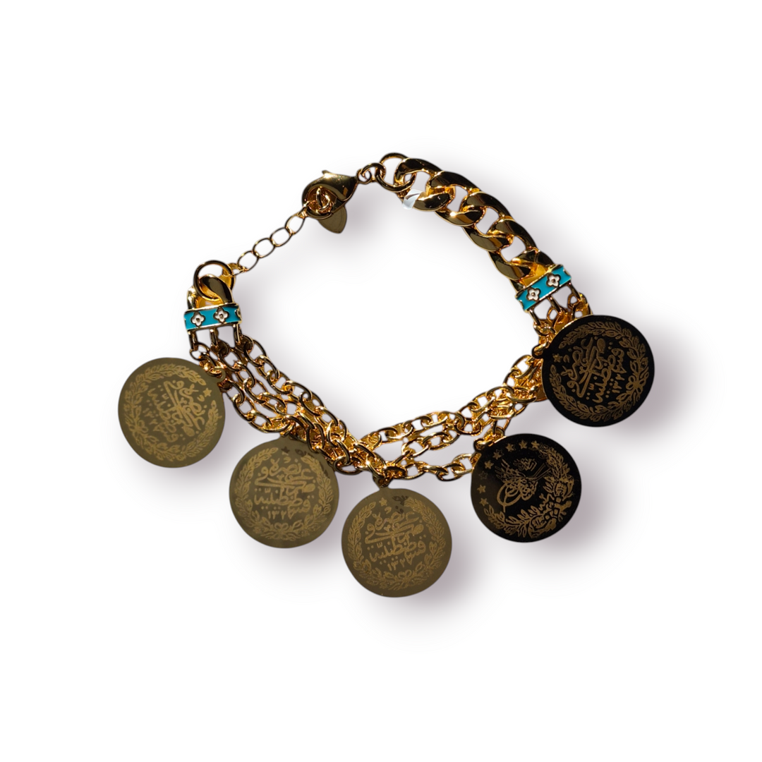 Double Chain Lira Bracelet (Rainbow Jewelers)