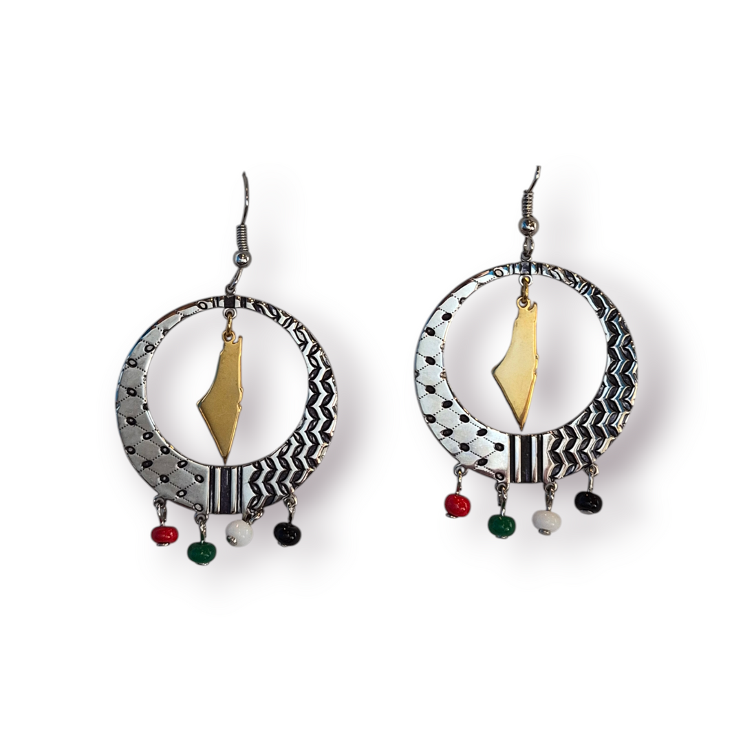 Keffiyeh Hoop Earrings