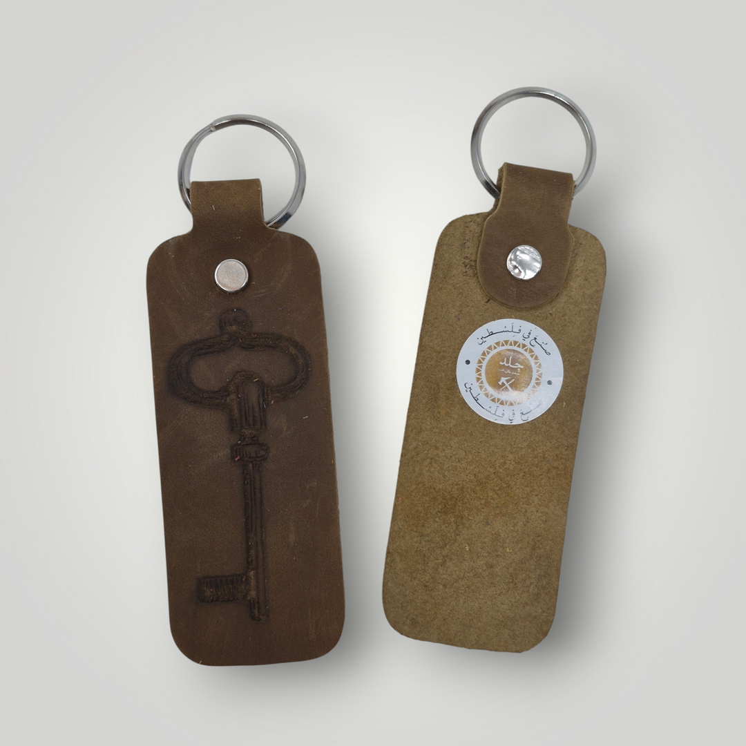 Palestinian Key Leather Keychain