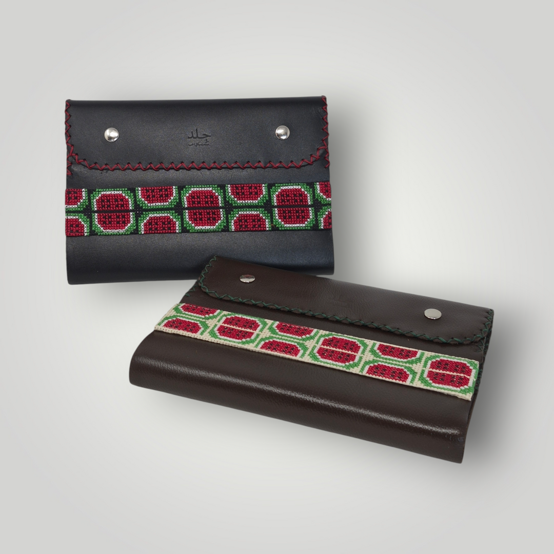 Leather bound journal with tatreez