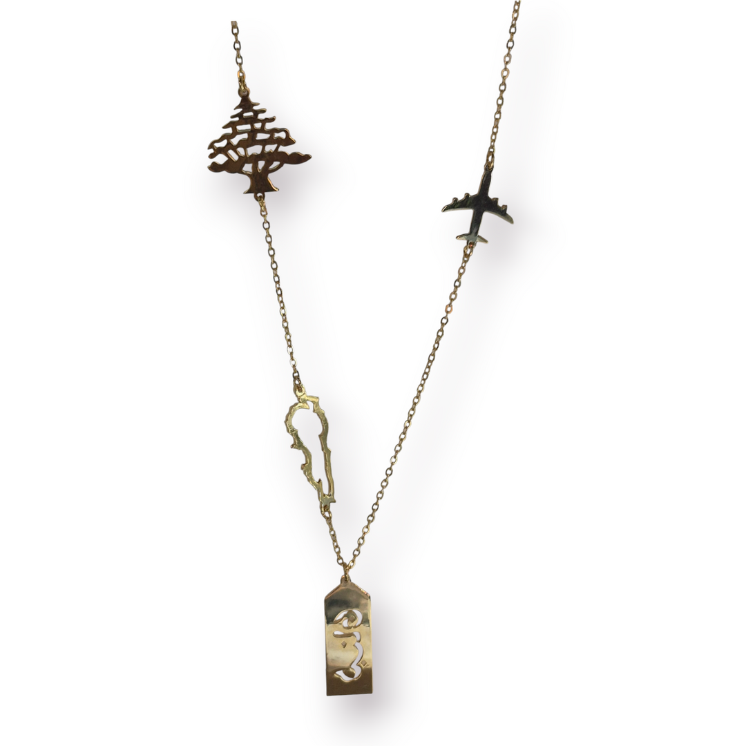 Gold Lebanon Necklace (Assorted Names)