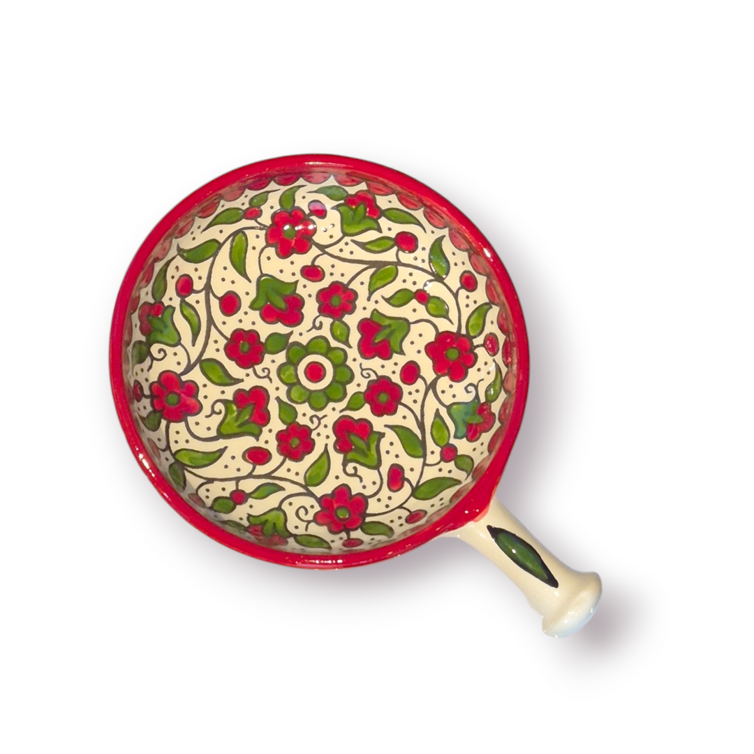 Ceramic plate with handle (Made in Palestine)