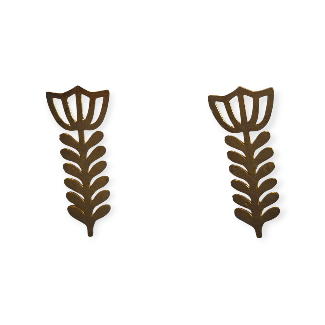 Long Finjan Motif Earrings