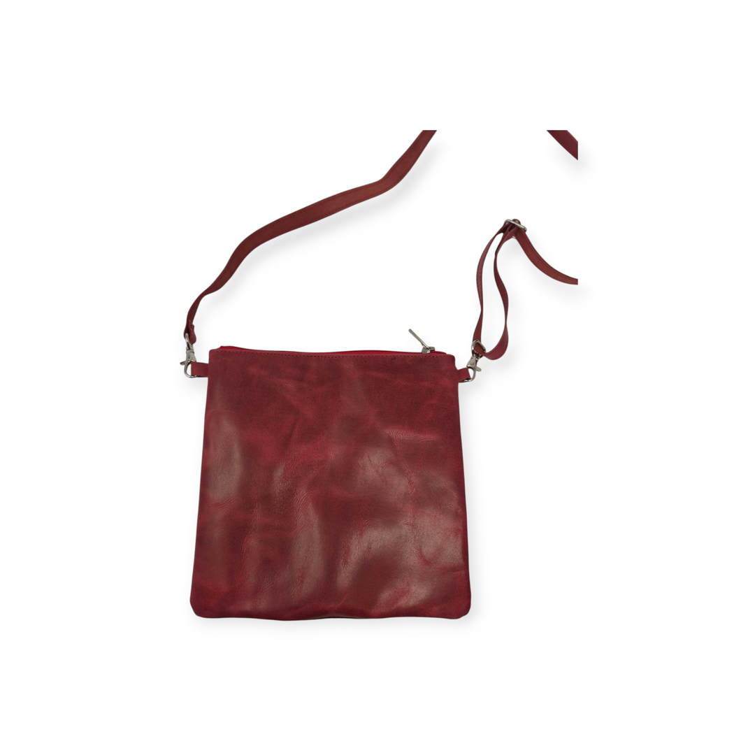 Leather Crossbody Bag with Tatreez