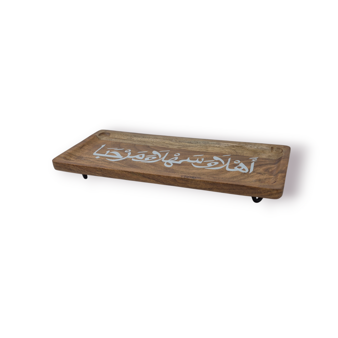 Ahlan wa Sahlan Wooden Platter