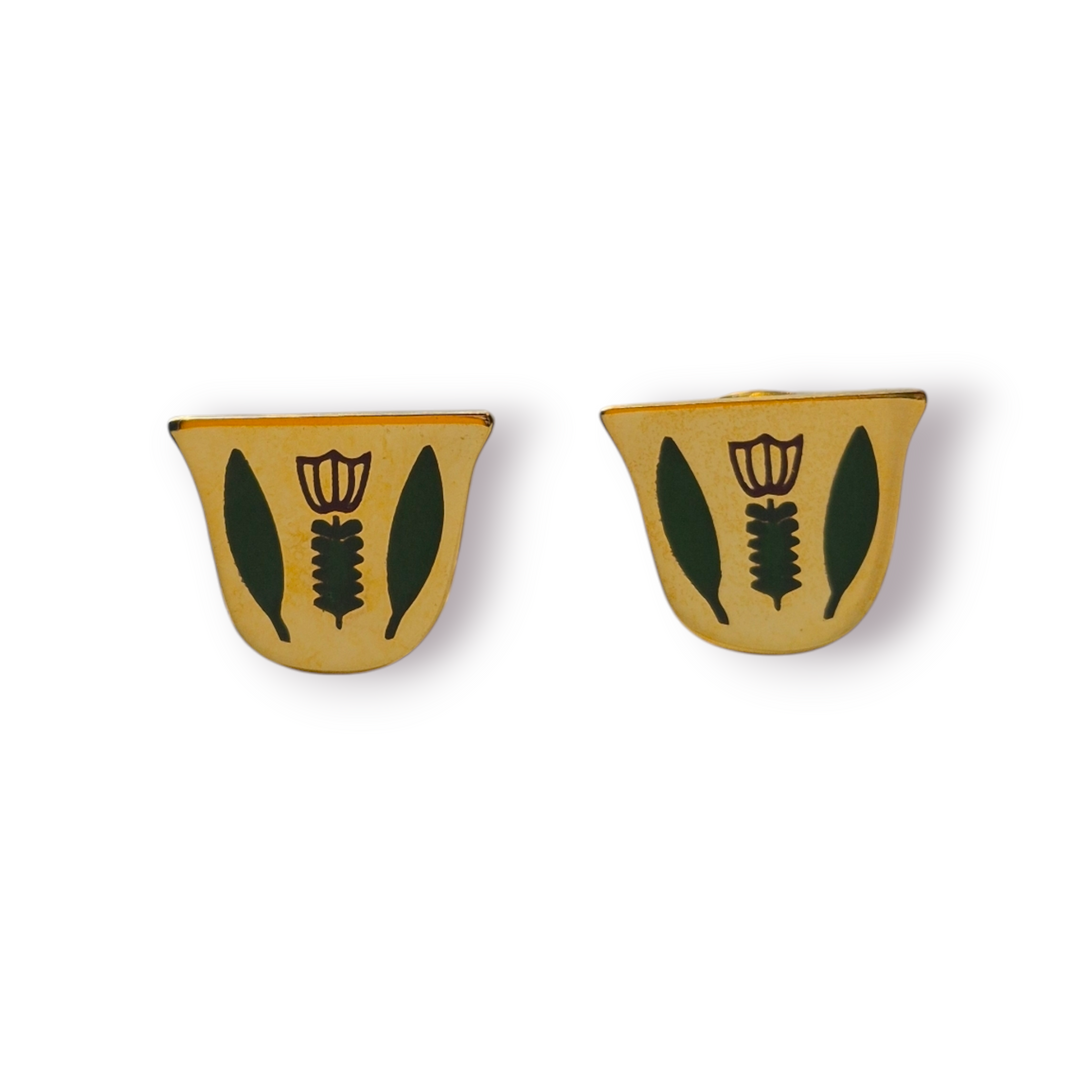 Gold-plated Enamel Finjan Earrings