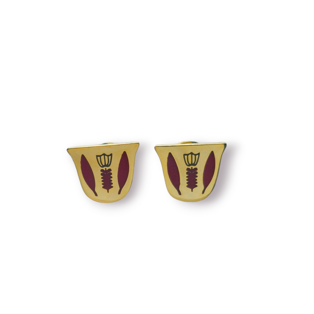 Gold-plated Enamel Finjan Earrings