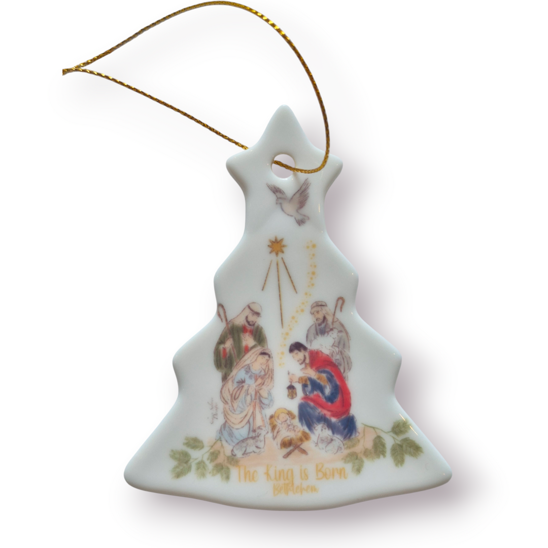 Ceramic ornament: The King is Born