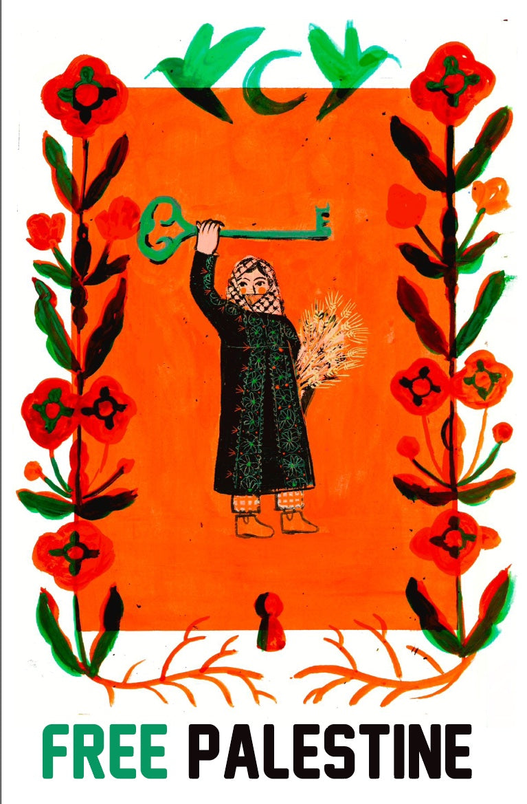 Nina Palestina - Free Palestine Sticker (set of 4)