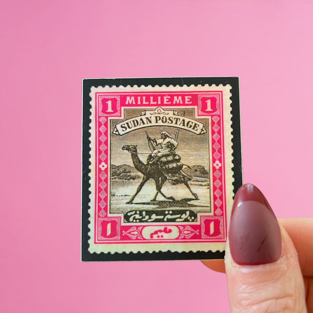Postman On A Camel, Sudan 1948 Sticker