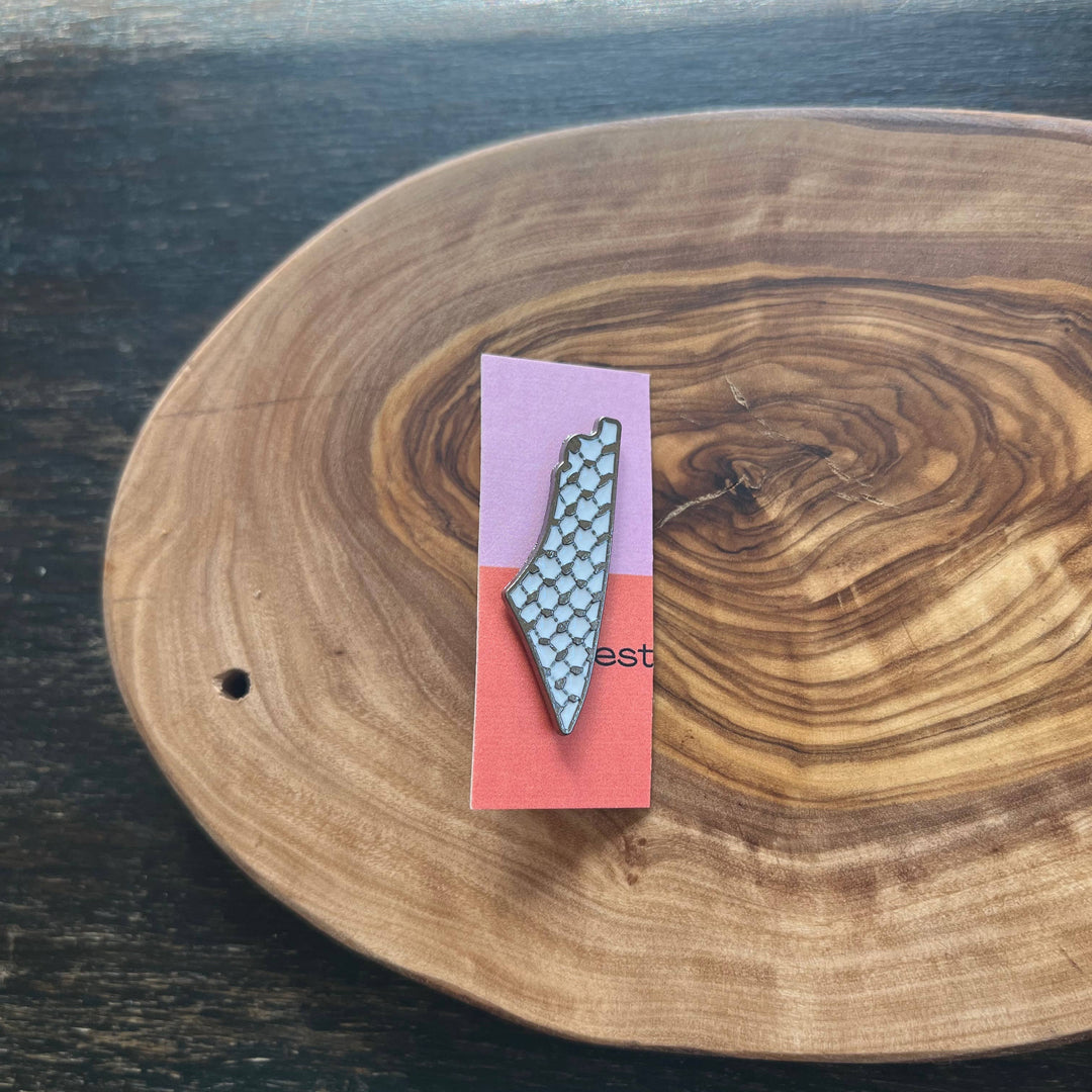 Palestine Map Keffiyeh Enamel Pin