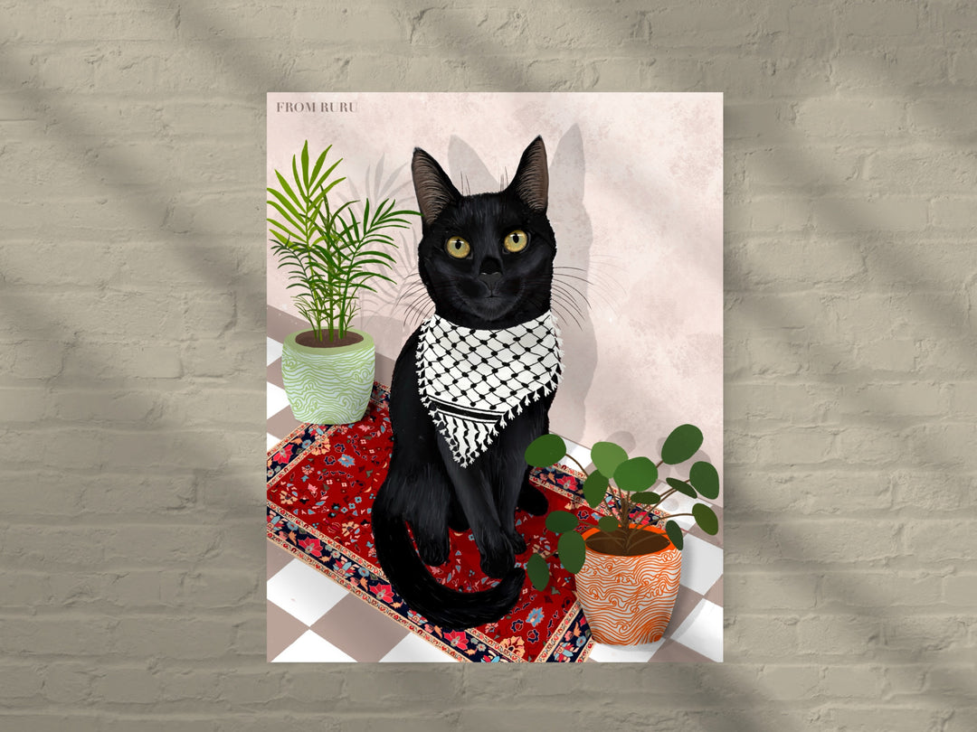 FROMRURU Cat Art Prints