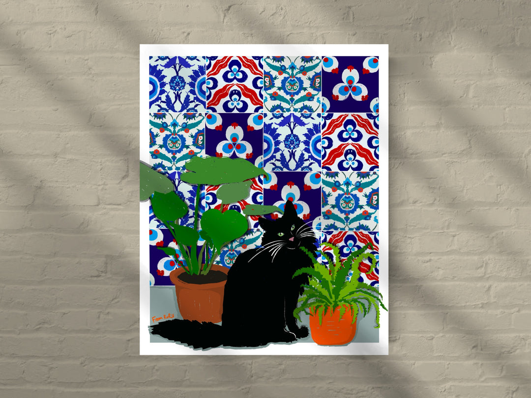 FROMRURU Cat Art Prints
