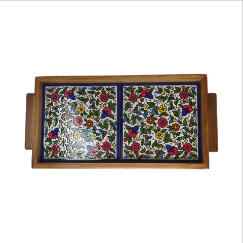 Tiled Tray (2 Tiles) - Made in Palestine