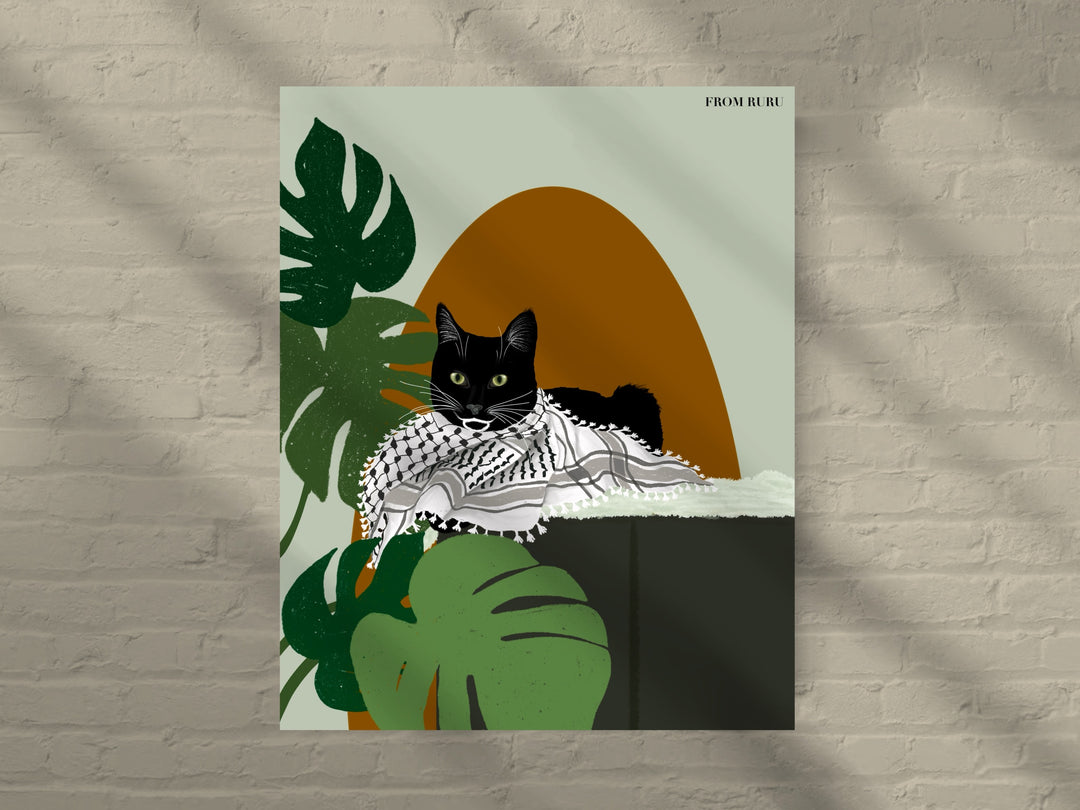 FROMRURU Cat Art Prints