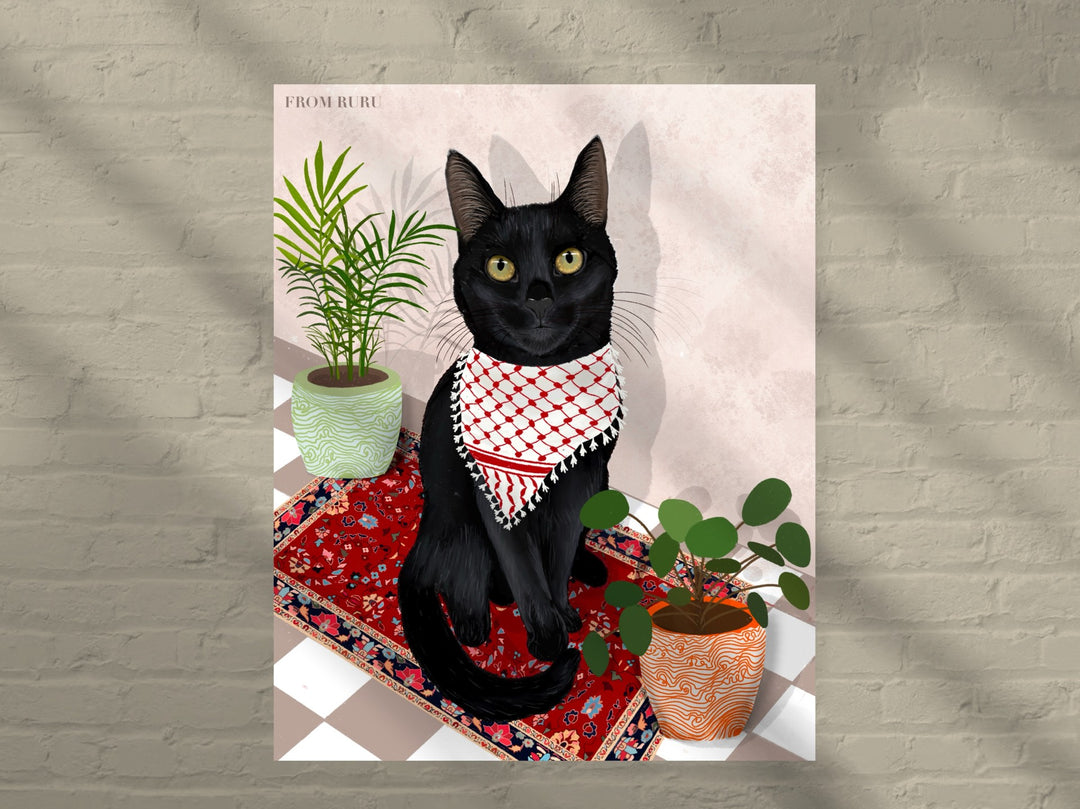 FROMRURU Cat Art Prints
