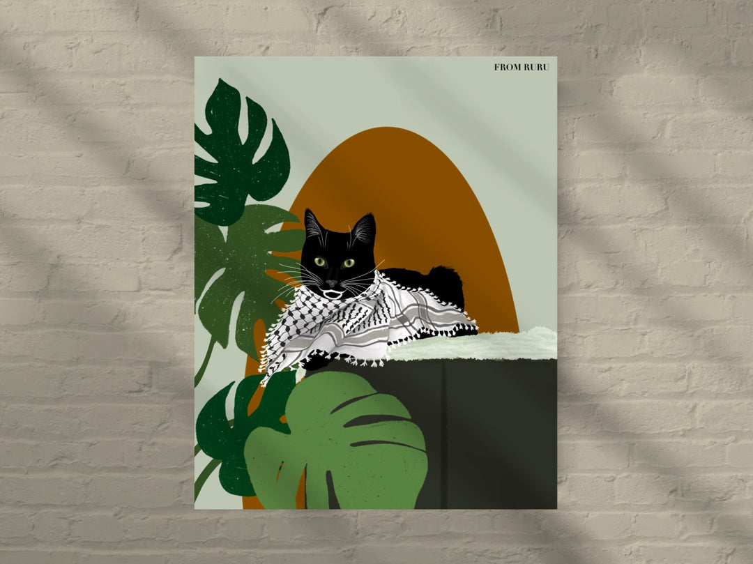 FROMRURU Cat Art Prints